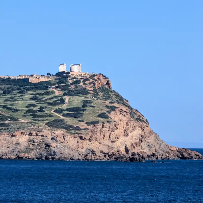 Temple of Poseidon from the sea