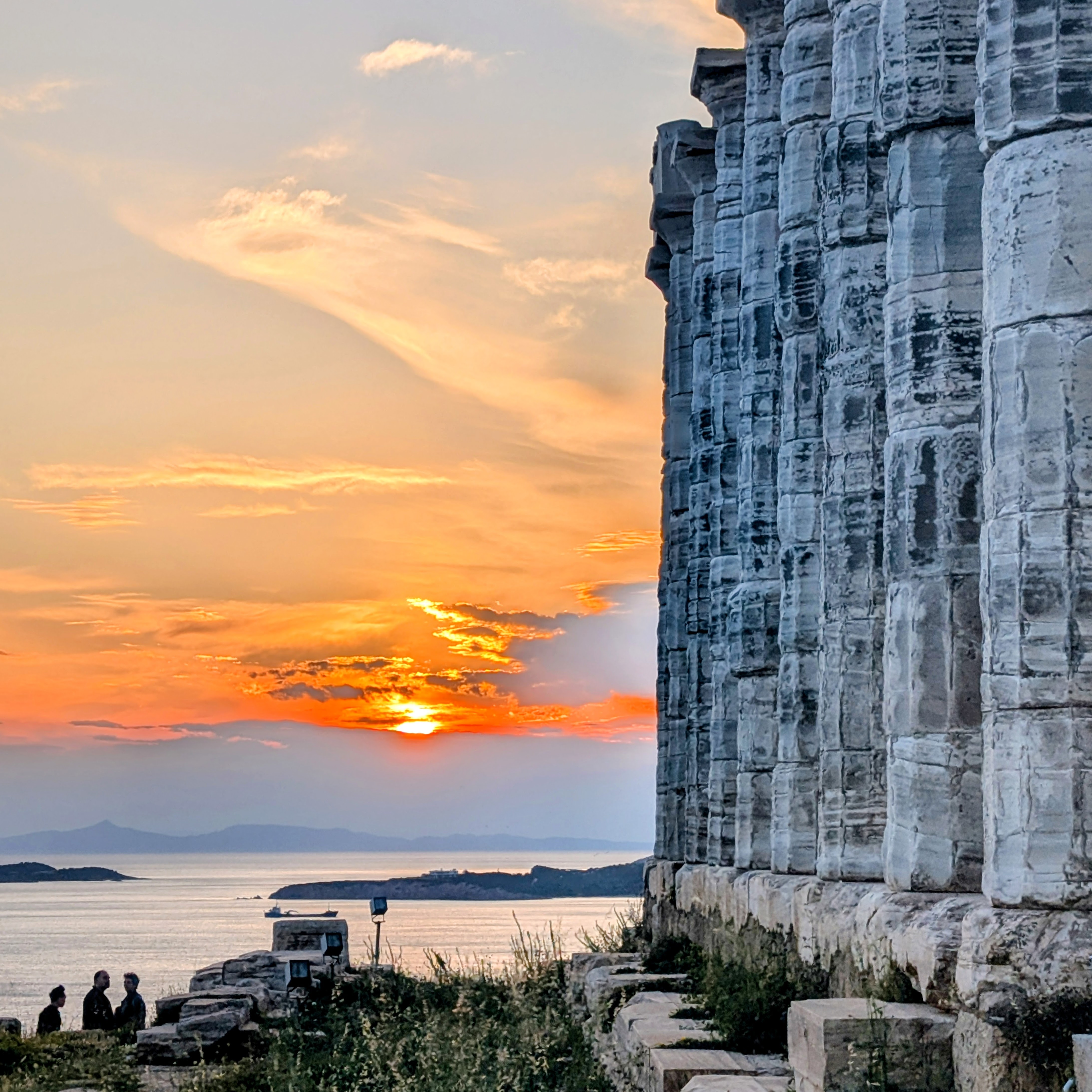 Temple of Poseidon at sunset